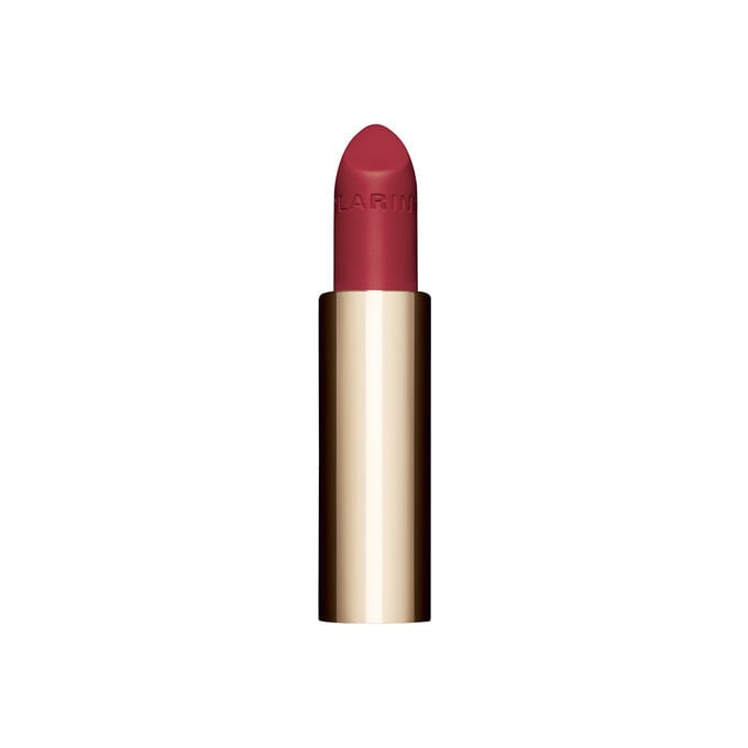 Packshot of the refillable old pink lipstick Joli Rouge in Shade 732 V by Clarins, highlighting its sustainable design