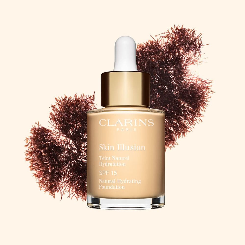 Clarins Skin Illusion serum-like foundation with SPF 15 to deliver a seamless, natural effect foundation look.