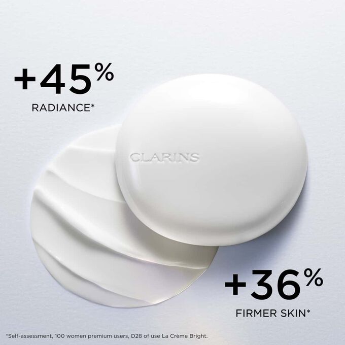 Packshot of Clarins Precious Brightening Face Moisturizer, highlighting its skin firming and radiance-boosting effects.