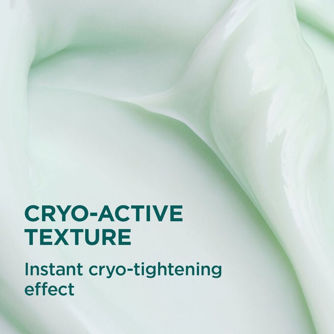 Focus on the cryo-active texture which has a thightening effect