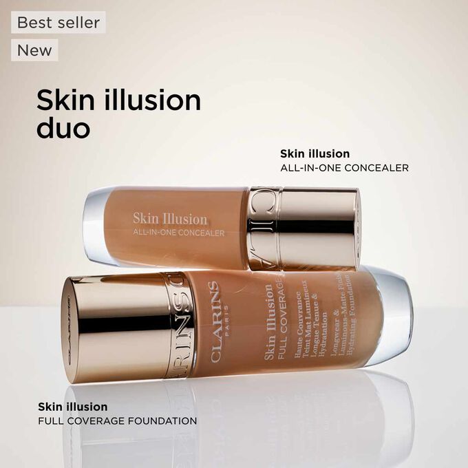 Anti-blemish Skin Illusion duo with All-in-One Concealer and Full Coverage Foundation for a perfect and radiant complexion