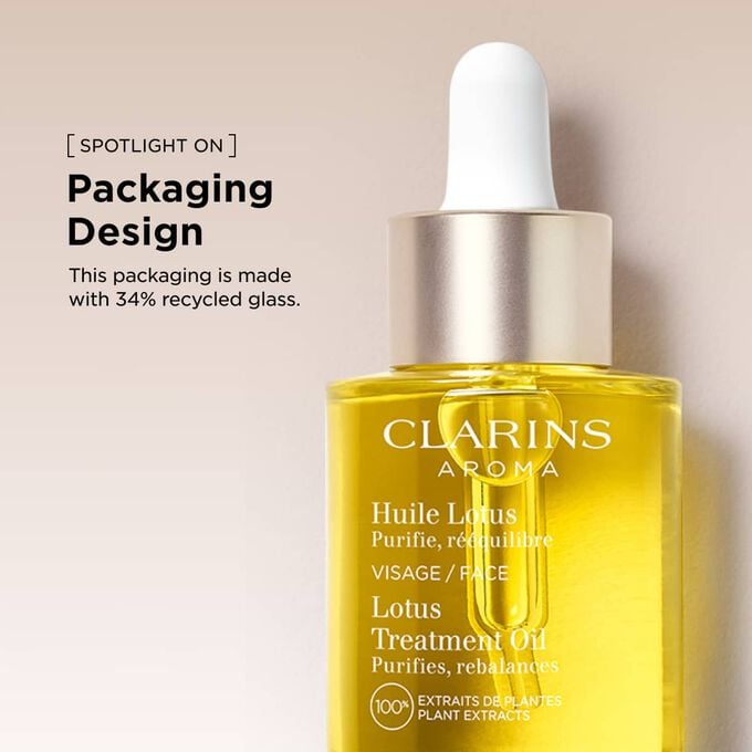 This oily skin face oil and balance face oil comes in a packaging made with recycled glass, supporting beauty.