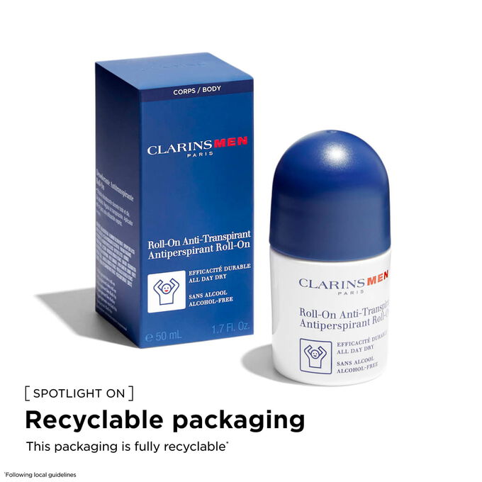The men deodorant comes in a circular packaging made with fully recyclable materials, supporting our sustainability goals.