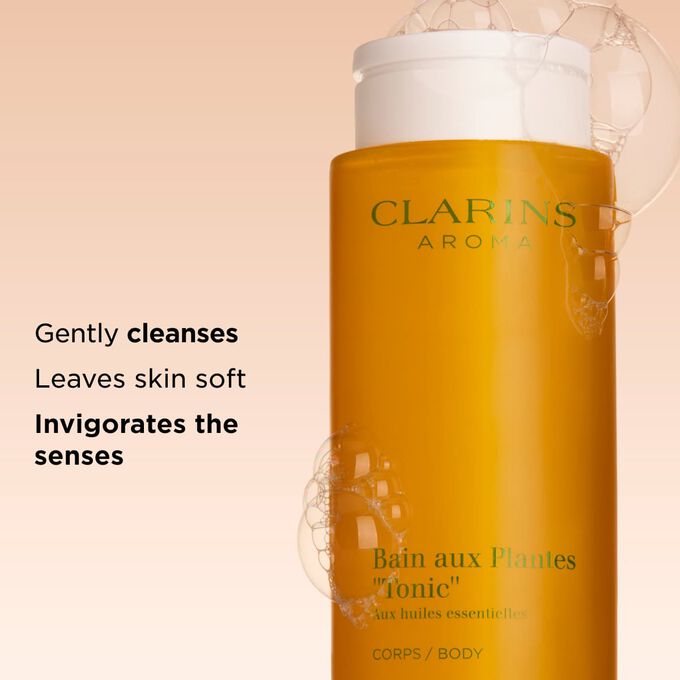 Tonic bath & shower concentrate gently cleanses, leaving skin soft and invigorated with a light and sensorial foam.