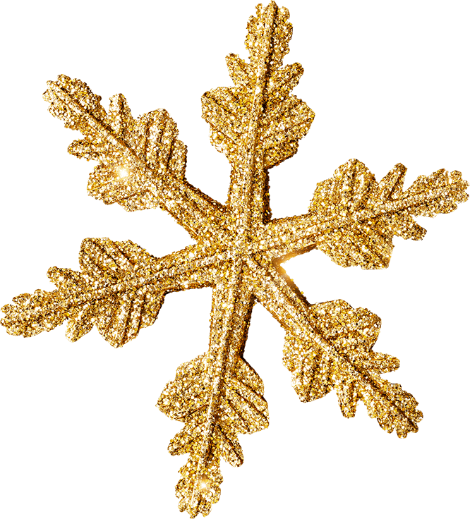 Christmas background decoration with specks and golden elements