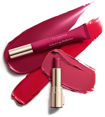 The three new products from the collection: Joli Rouge Crayon, Lip Perfector and Joli Rouge Velvet